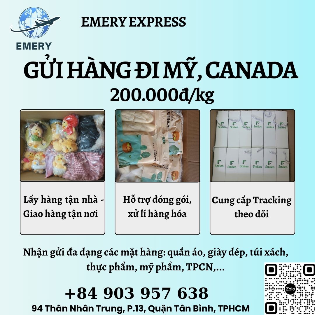 Gửi hàng đi USA, Canada - Emery Express